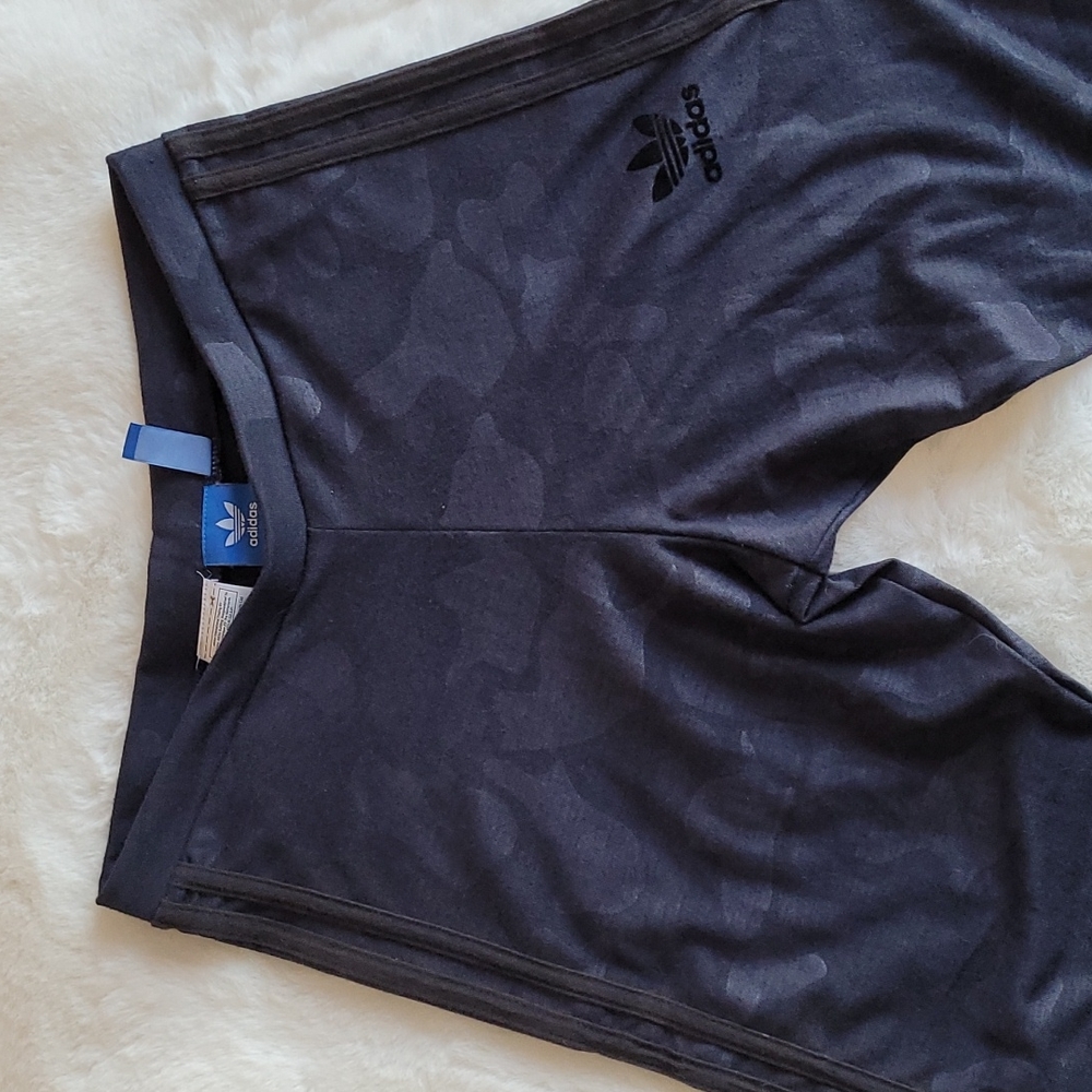 Adidas Dark Blue Camouflage Camo 3 Stripe Black Leggings Small